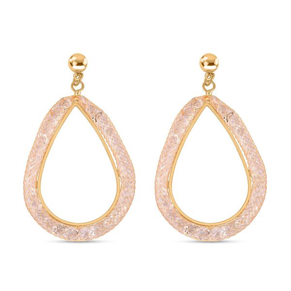 Wei&szlig;er Kristall Ohrringe Reines Messing