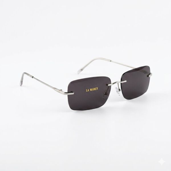 LA MAREY rechteckige Sonnenbrille mit polarisierten Komfortgl&auml;sern, UV400 Schutz, Schwarz image number 2