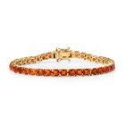AAA Mexikanischer Purpurroter Feuer Opal Armband ca. 19 cm 925 Silber 750 Gelbgold Vermeil ca. 9.20 ct