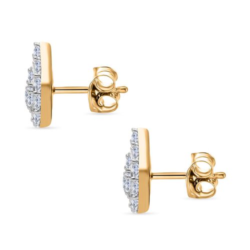 Lab Grown Diamant SI Ohrringe 925 Silber Gelbgold Vermeil ca. 1,03 ct. image number 2