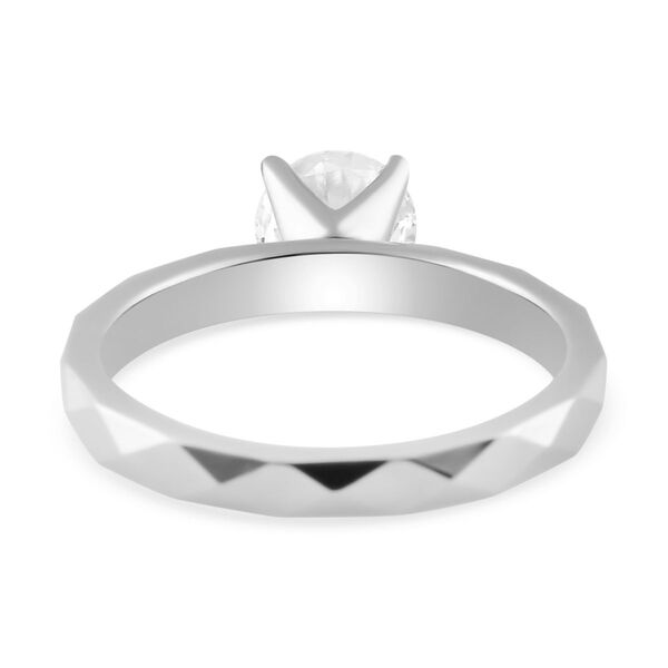 Moissanit Ring, 925 Silber platiniert - 0,90 ct. image number 7