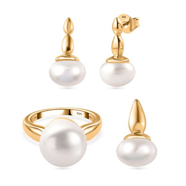 S&uuml;&szlig;wasserperlen Schmuckset - 23,10 ct.