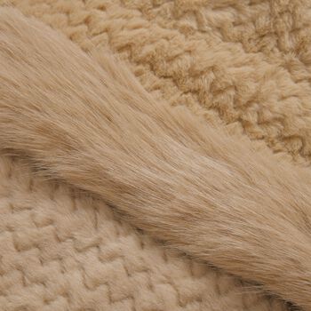 Pl&uuml;sch Hut-und-Schal-Set, Winddicht und kuschelig, braun