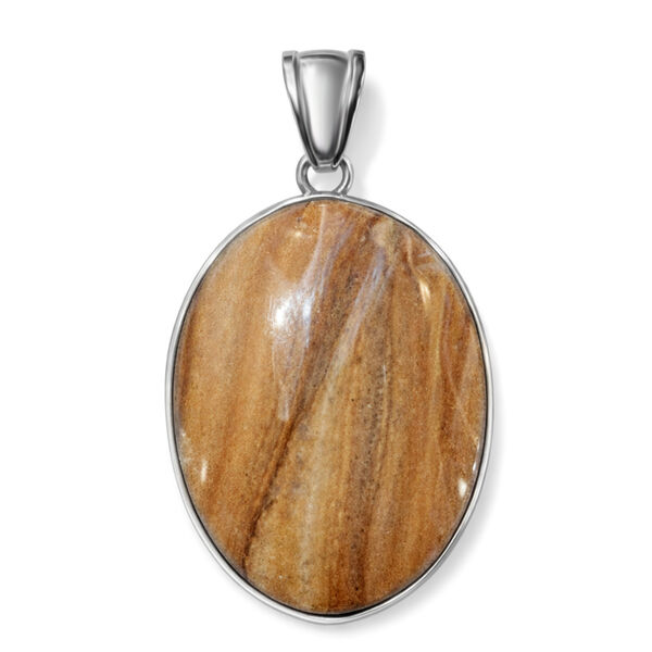 Malerischer Jaspis Anh&auml;nger ca. 55,00 ct.