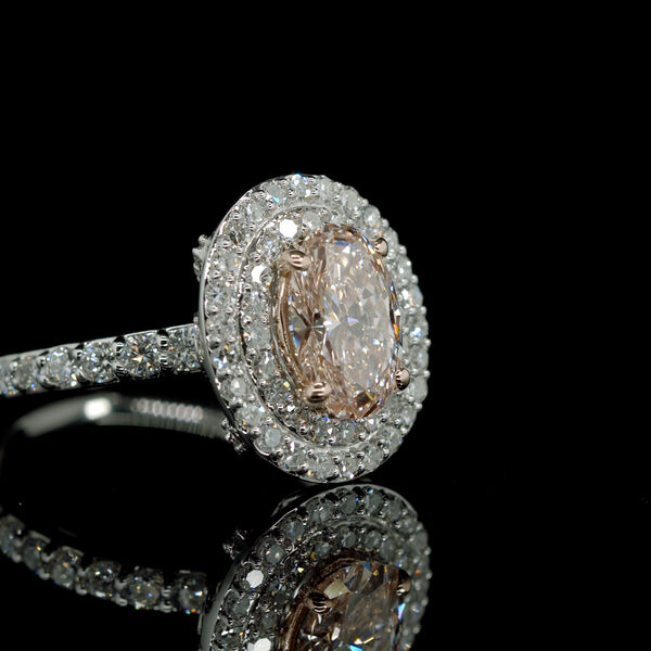 LUXURIANT VS-EF rosa und wei&szlig;er Labor Diamant Ring in 585 Wei&szlig;- und Ros&eacute;gold - 2,50 ct. image number 2