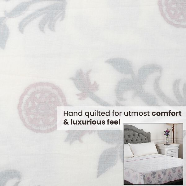 Dreilagige Baumwoll-Muslin-Blockdruck Dohar image number 4