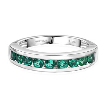 Rhapsody AAAA Kolumbianischer Smaragd Ring 950 Platin (Gr&ouml;&szlig;e 17.00) ca. 0,86 ct