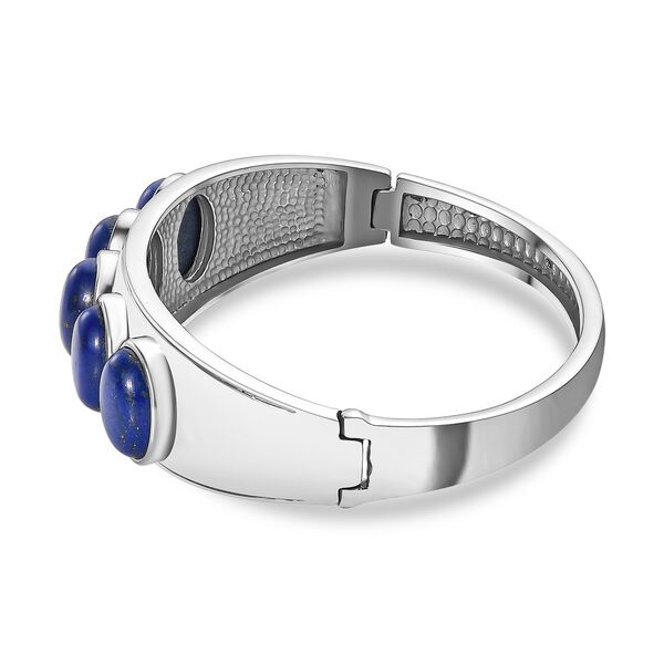 Lapislazuli Armreif ca. 19 cm Edelstahl ca. 39.41 ct image number 4