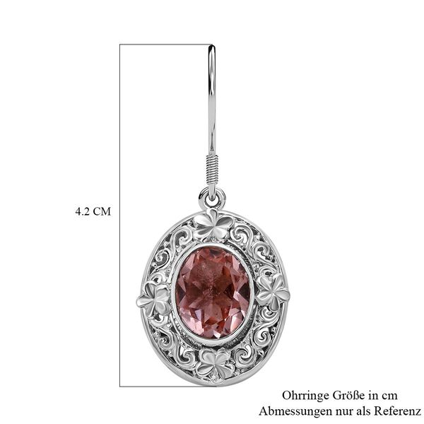 Royal Bali Kollektion - Morganit Triplett Quarz Ohrringe, 925 Silber ca. 7.35 ct image number 5