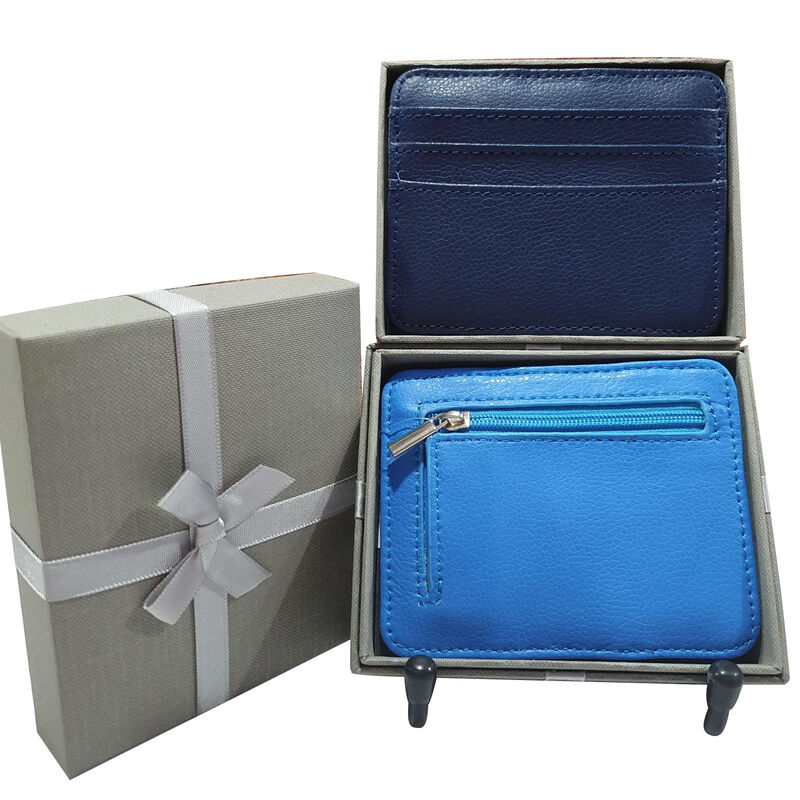 Geldbörse in Geschenkbox mit RFID Schutz, Eisblau image number 0