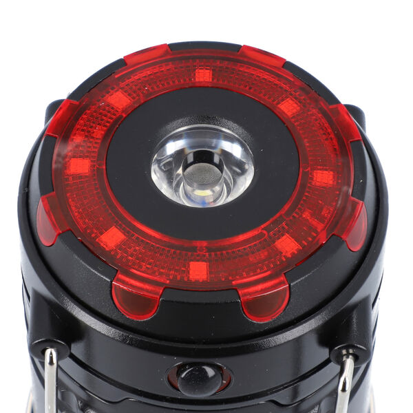 LED Laterne mit Taschenlampe, zusammenklappbar, 3xAAA (nicht inkl.), Gr&ouml;&szlig;e 6,8x6,8x10 cm, Schwarz image number 4