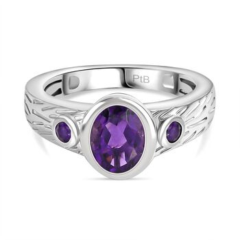 Afrikanischer Amethyst Ring Messing (Gr&ouml;&szlig;e 16.00), ca. 1.29 ct