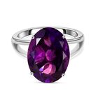Afrikanischer Amethyst Ring, 925 Silber platiniert (Größe 18.00) ca. 11,55 ct