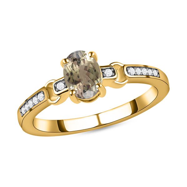 AAA Turkizit und weißer Zirkon-Ring - 0,96 ct. image number 4