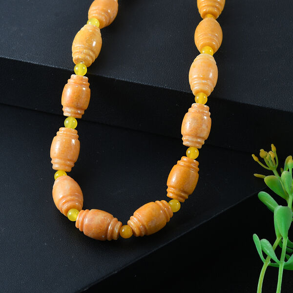 EVER TRUE Gelber Aventurin, Gelber Quarzit Halskette ca. 45 cm 316L Edelstahl Gold ca. 285.00 ct image number 1