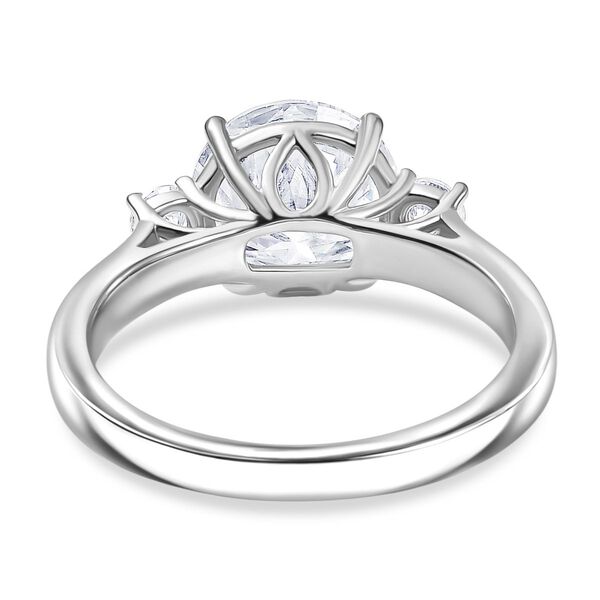 D'Joy 100 Facetten Moissanit Ring 925 Silber rhodiniert (Größe 20.00) ca. 2,80 ct image number 5