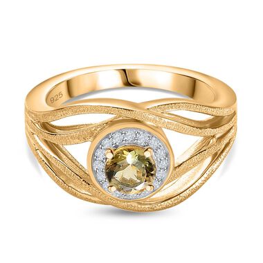 AA Natürlicher, goldener Tansanit Ring, ca. 0,69 ct.