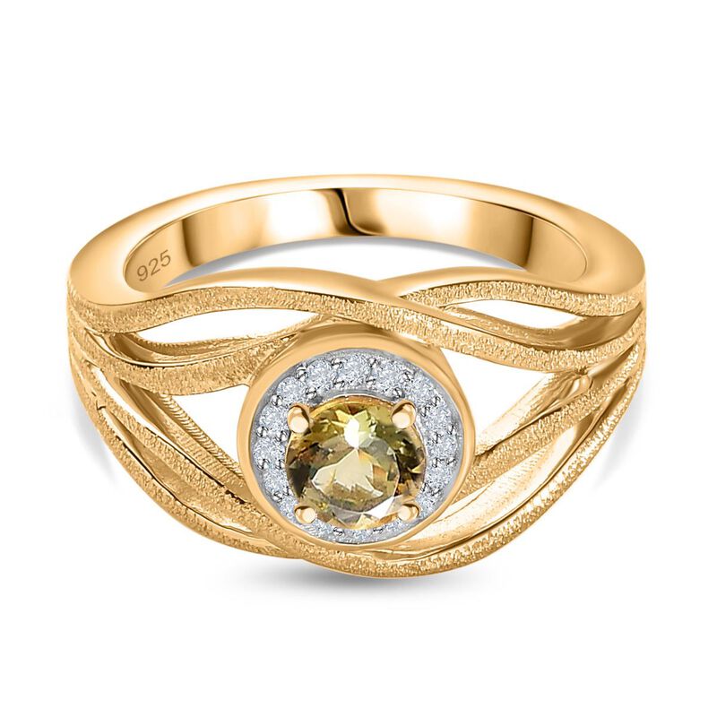AA Natürlicher, goldener Tansanit Ring, ca. 0,69 ct. image number 0