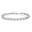 Lustro Stella Weißer Zirkonia Armband ca. 18 cm 925 Silber rhodiniert