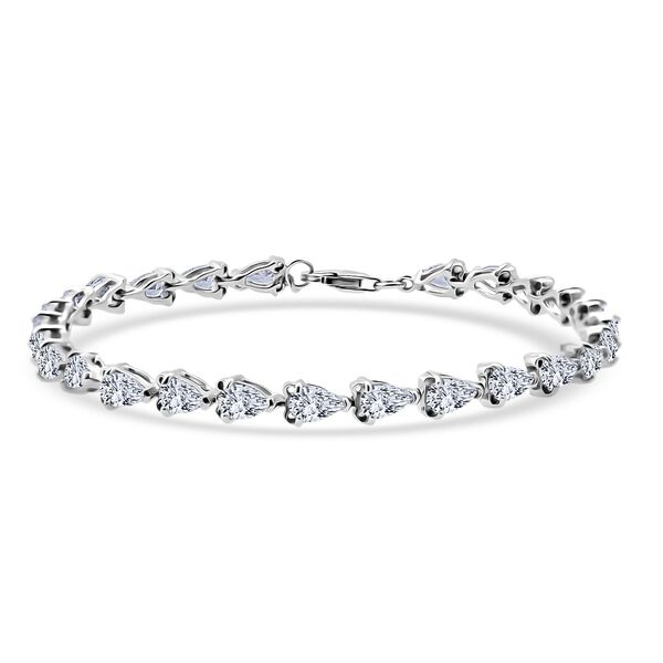 LUSTRO STELLA wei&szlig;es Zirkonia 18cm Armband