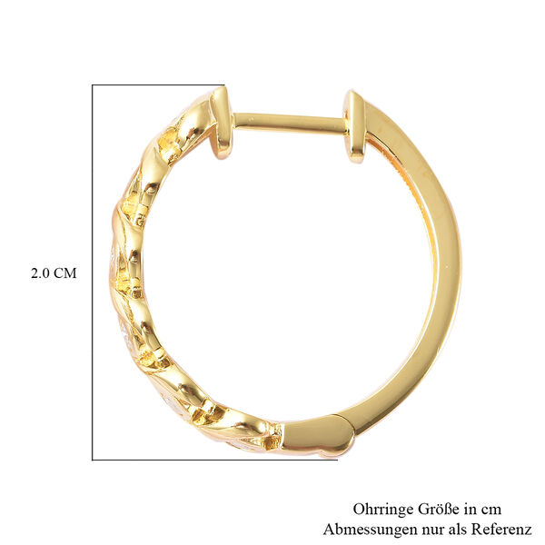 Moissanit Creolen, 925 Silber Gelbgold Vermeil ca. 0,31 ct image number 5