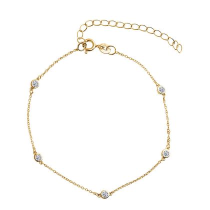 LUXURIANT DIAMOND - Lab Grown Diamant SI-GH Armband ca. 19 cm 925 Silber 750 Gelbgold vermeil ca. 0.25 ct