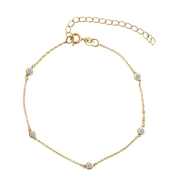 LUXURIANT DIAMOND - Lab Grown Diamant SI-GH Armband ca. 19 cm 925 Silber 750 Gelbgold vermeil ca. 0.25 ct
