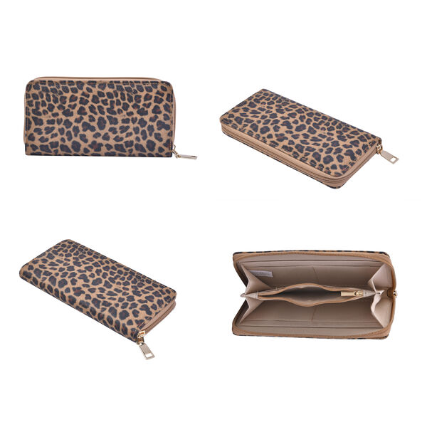 Passage - 4er-Set, Handtasche, Crossbody Tasche, Clutch und Brieftasche mit Leoparden Muster image number 7