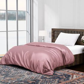 Luxuriöse Seidendecke mit Alternativ-Daunenfüllung – 135x200 cm, rosa
