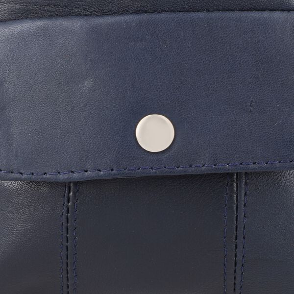 100% Echtleder Crossbody Tasche, marineblau image number 7