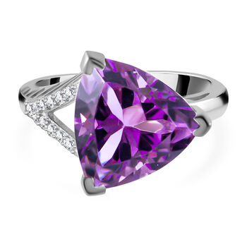 Rose De France Amethyst und Zirkon Ring - 5,62 ct.