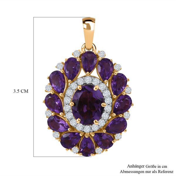 AA Lusaka Amethyst und Zirkon Anhänger - 7,83 ct. image number 4