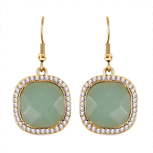 Grünes Aventurin und weißes Kristall-Schmuckset image number 7