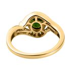 Natürlicher Chromdiopsid und weißer Zirkon-Ring, 925 Silber vergoldet  ca. 0,78 ct image number 5