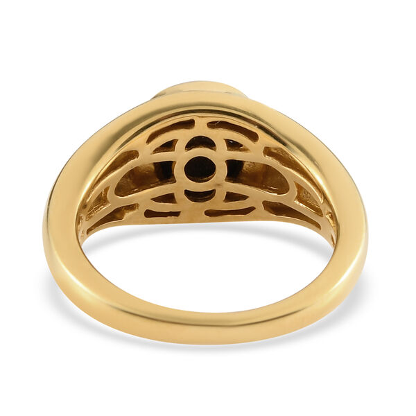 Meteorit Ring 925 Silber vergoldet  ca. 3,32 ct image number 6