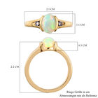 Natürlicher, äthiopischer Opal und Tansanit-Ring, 925 Silber vergoldet  ca. 1,05 ct image number 6