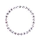 Wei&szlig;e Muschelkernperle Halskette, ca. 50 cm, 925 Silber rhodiniert