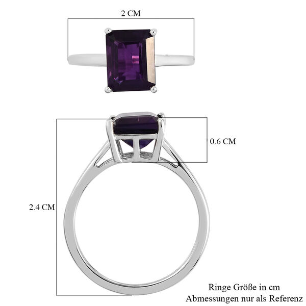 Afrikanischer Amethyst Solit&auml;r-Ring, 925 Silber platiniert  ca. 2,40 ct image number 7