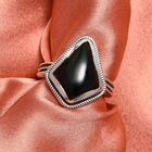 Schwarzer Spinell-Ring, 925 Silber  ca. 6,95 ct image number 1
