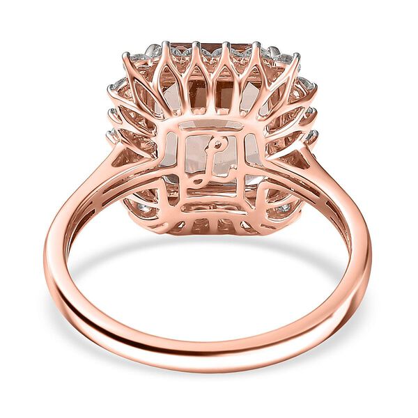 AAA Morganit, Wei&szlig;er Diamant Ring 417 Gold (Gr&ouml;&szlig;e 16.50) ca. 6,80 ct image number 4