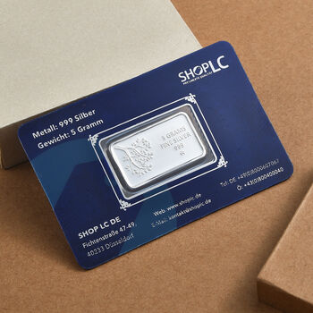 EXKLUSIVES GESCHENK - 999 Silber Silberbarren Rechteckig 5,00g