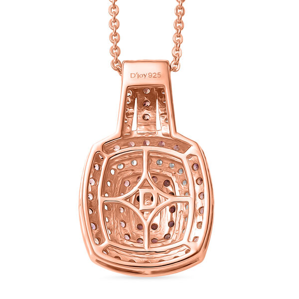 D'Joy AA Padparadscha Saphir und Zirkon Anhänger mit 50cm Kette - 1,36 ct. image number 4