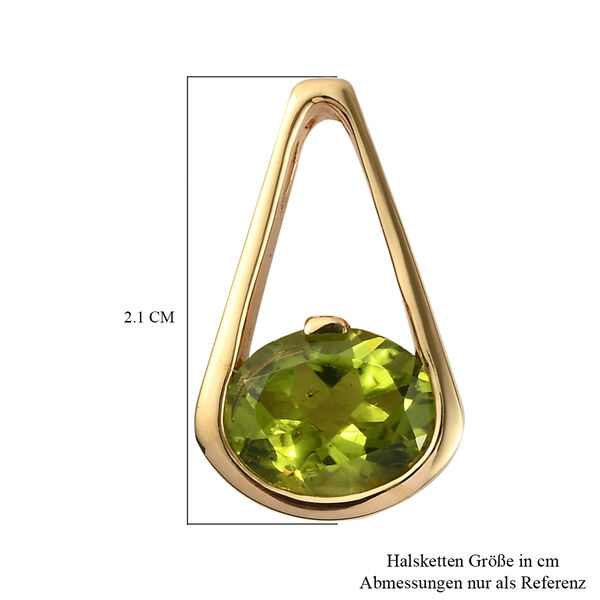 Natürlicher Peridot-Solitär-Anhänger in Silber, 2,45 ct. image number 6