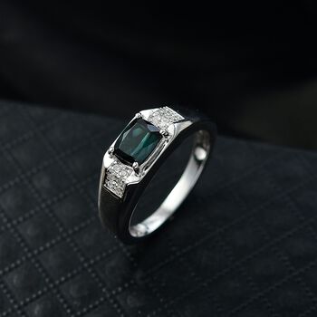 LUXORO AAA Indicolith und Diamant Ring 417 Wei&szlig;gold - 1,47 ct.