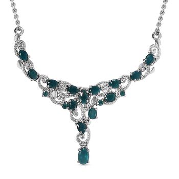 Grandidierit-Halskette, ca. 45 cm, 925 Silber platiniert ca. 2.90 ct