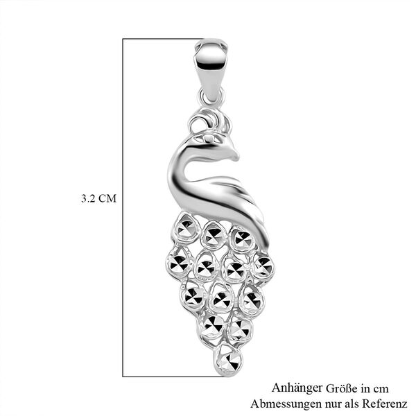 Pfauen-Anh&auml;nger in 950 Platin &ndash; 2,36 Gramm image number 6