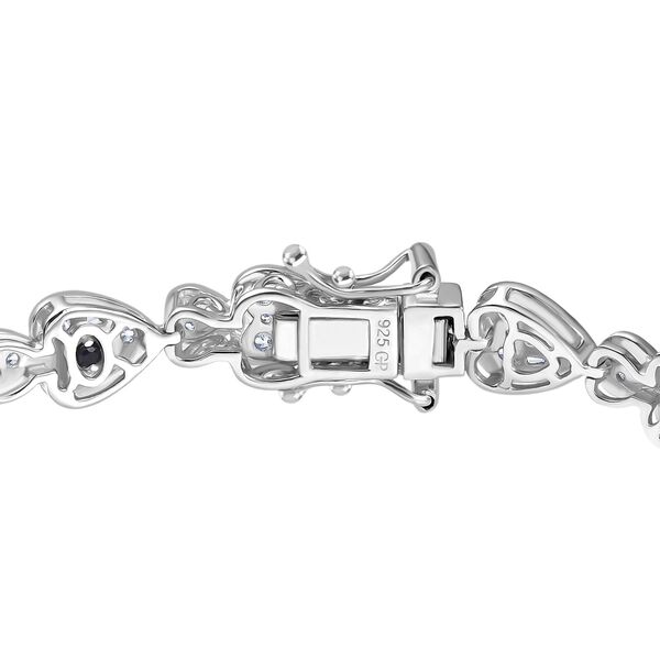 Weißer Zirkon Armband ca. 19 cm 925 Silber rhodiniert ca. 4,98 ct. image number 5