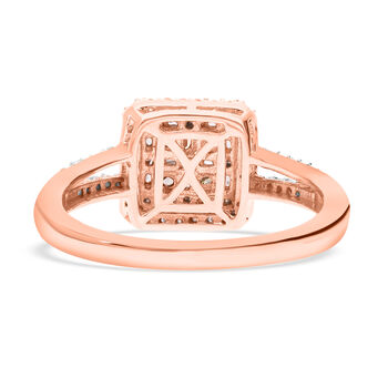 Champagner- und wei&szlig;er Diamant-Ring - 0,50 ct.