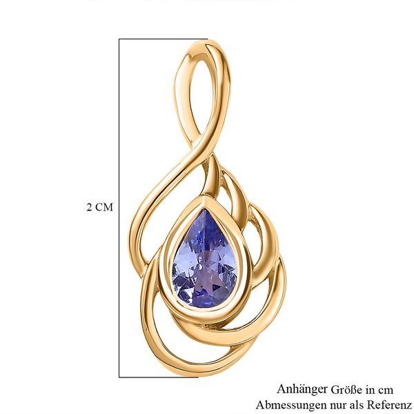 Tansanit Anh&auml;nger, 925 Silber vergoldet - 0,35 ct. image number 6