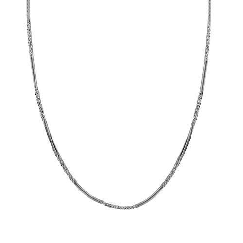 Diamantschliff Rockkette in rhodiniertem Silber, 75cm image number 0